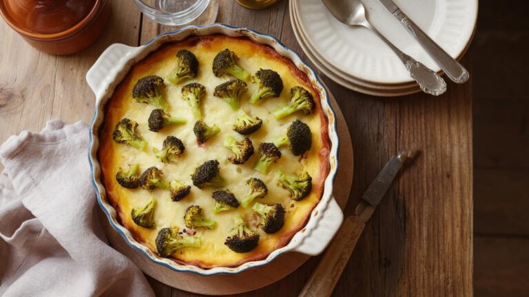 Clafoutis salé brocoli–fromages : mal-aimé réhabilité au four