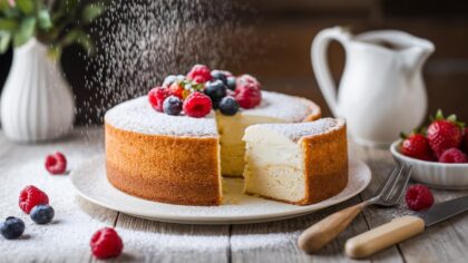 Gâteau au yaourt grec : moelleux, protéiné, sans farine de blé