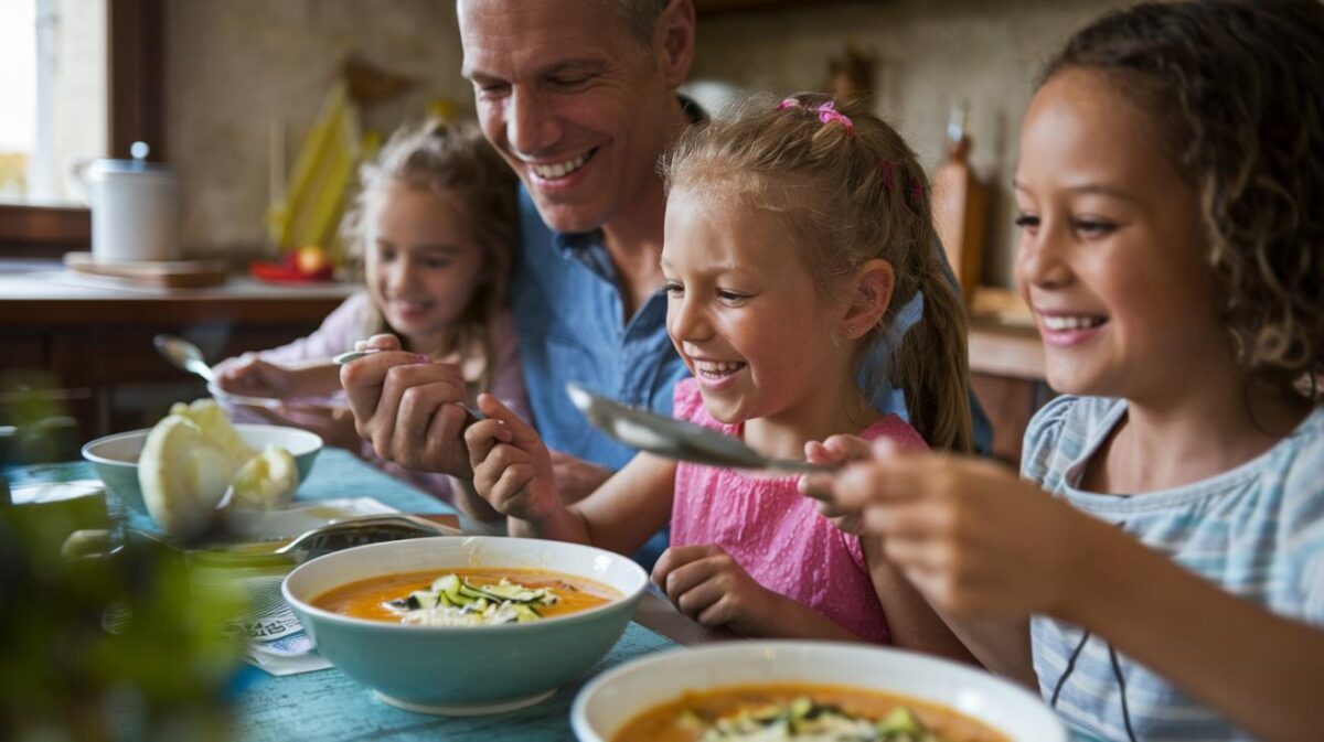 Il en veulent à tous les repas : cette soupe de courgette et fromage frais est la préférée des enfants