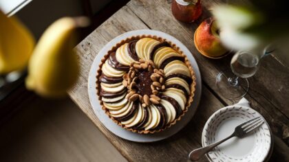 Tarte poire–chocolat–amande : trio gagnant, zéro restes